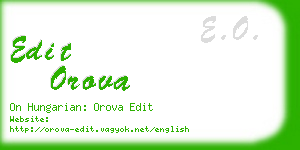 edit orova business card